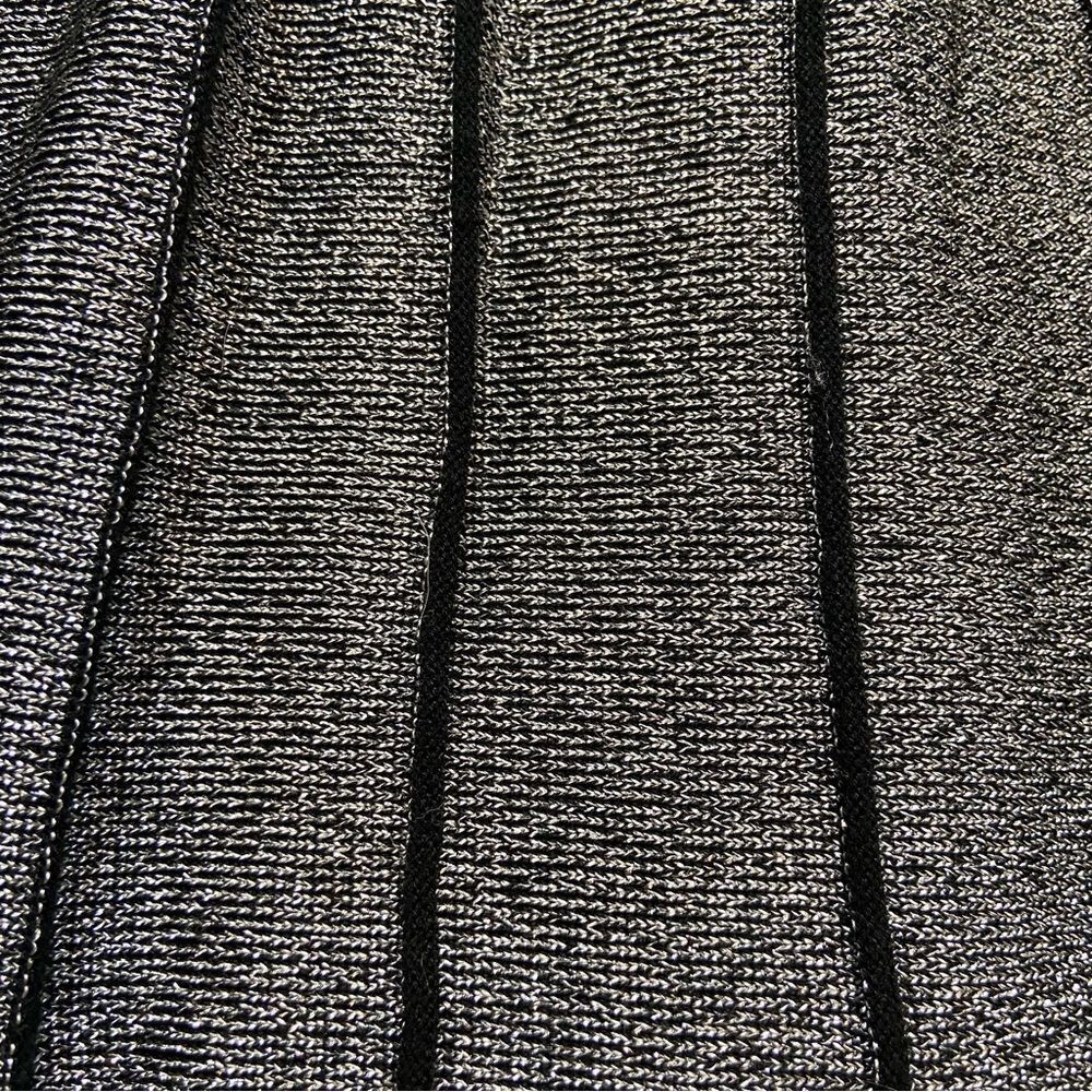 Brand new with Tags Calligraphie Brand Silver and Black‎ Pleated Knit Skirt L - Picture 8 of 10